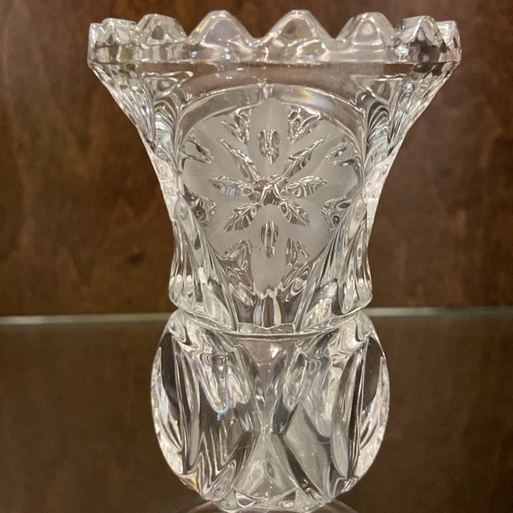 Vintage Crystal Vase, 4.5” tall - Picture 3 of 6